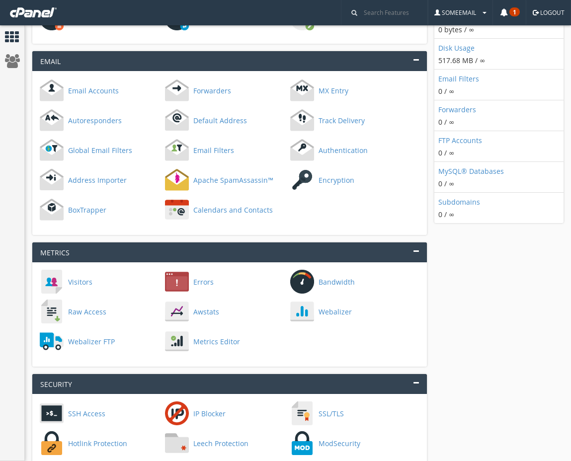 Email Export Main cPanel|1149x928