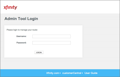 Admin Tool Login Screen with Username and Password fields in the middle and Login button at the bottom.